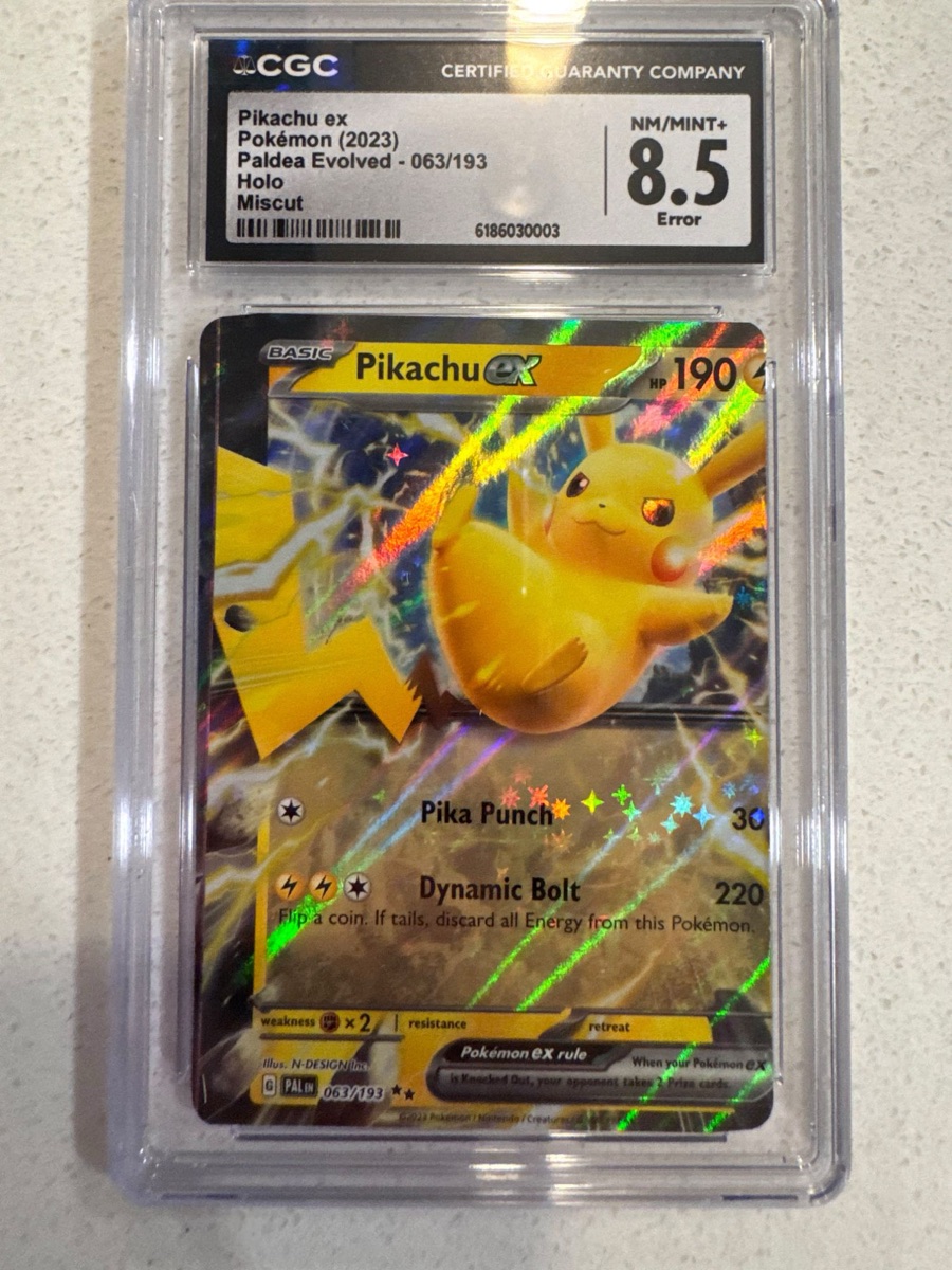 Pikachu ex (Miscut Error) — Paldea Evolved